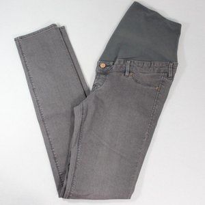 LA Fresh Mama Gray Slim Leg Maternity Stretch Jeans Jeggings Size 10